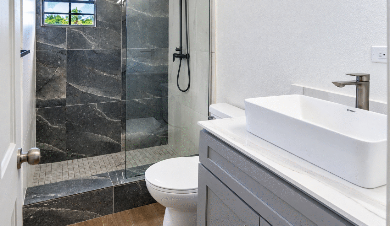 Modern Marble Shower Bathroom